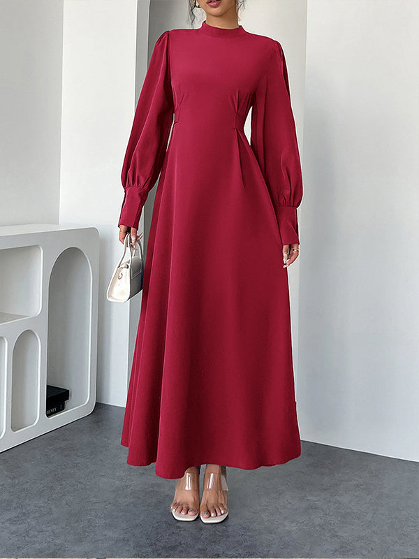 Solid Tied Maxi Dress