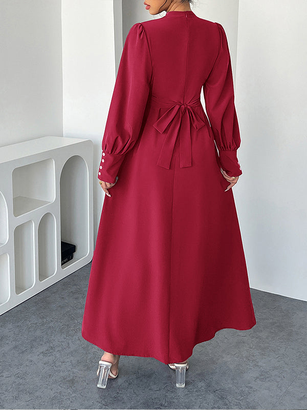 Solid Tied Maxi Dress