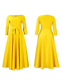 Beautiedoll Solid Tied-Front Dress