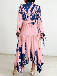 Printed Belted Shirt Dress