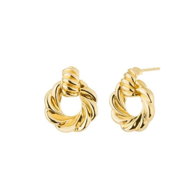 Twisted Rope Hoop Earrings