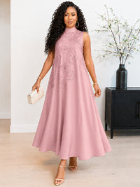 3D Floral Sleeveless Dress