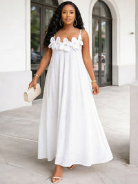 Solid Floral Cami Maxi Dress