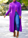 Beautiedoll Turtleneck Slit Knit Tunic Top
