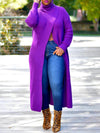 Beautiedoll Turtleneck Slit Knit Tunic Top