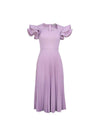 Beautiedoll Ruffle-Sleeve Pleated Dress