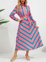 Stripe Tied Shirt Dress