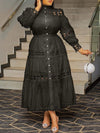 Lace Combo Shirt Dress