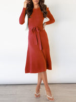 Solid Tied Knit Dress