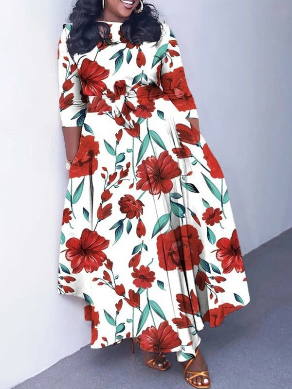 Beautiedoll Printed Tied Dress