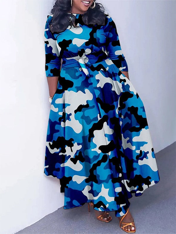 Beautiedoll Printed Tied Dress