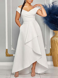 Beautiedoll Off-Shoulder Draped Dress