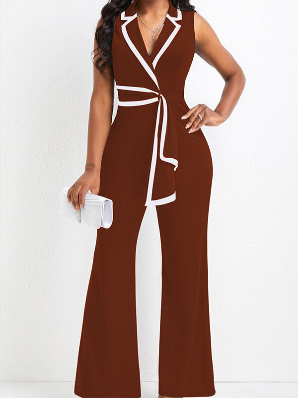 Beautiedoll Draped Sleeveless Jumpsuit