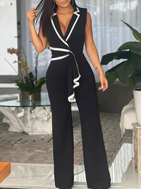 Beautiedoll Draped Sleeveless Jumpsuit