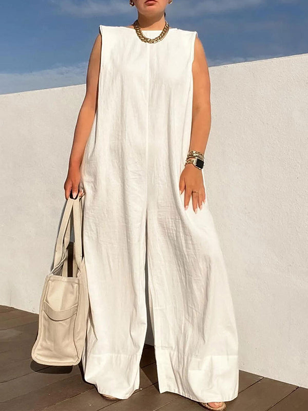 Beautiedoll Sleeveless Wide-Leg Jumpsuit