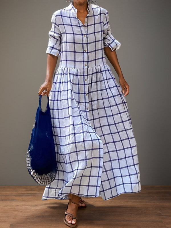 Checked Shirt Dress