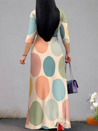 Dot Tied Maxi Dress