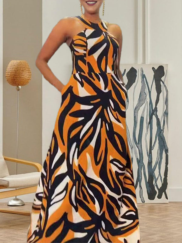 Printed Sleeveless Dress