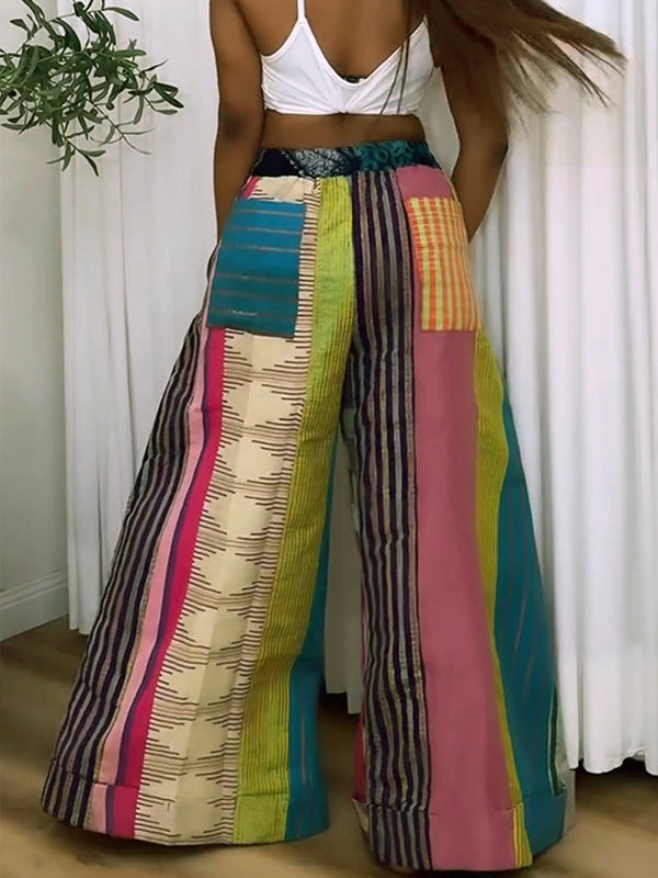 Beautiedoll Printed Wide-Leg Pants