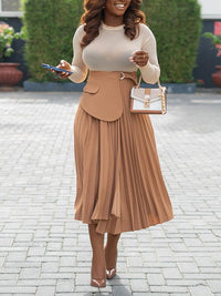 Beautiedoll Belted Pleated Skirt