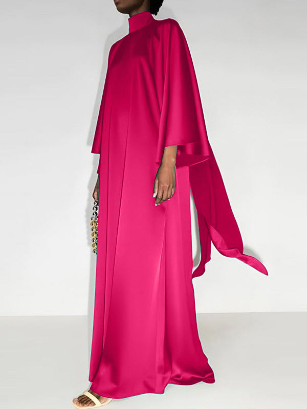 Solid Tied-Neck Maxi Dress