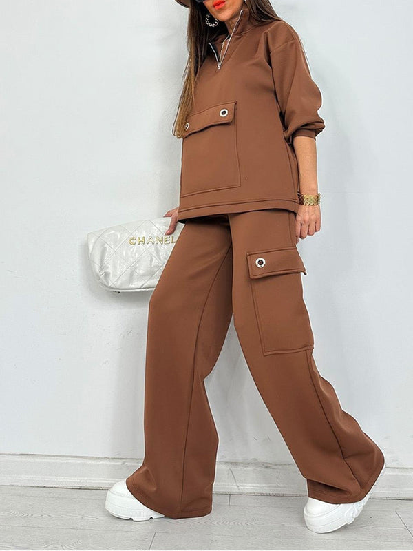 Zip Sweatshirt & Pants Set