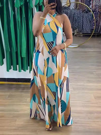 Printed Sleeveless Maxi Dress