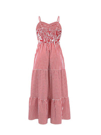 Stripe Cutout Cami Dress