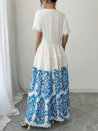 Printed Combo Dress