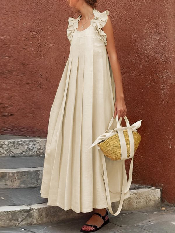 Frilled Pleated Dress