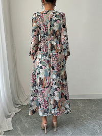 Printed V-Neck Dress