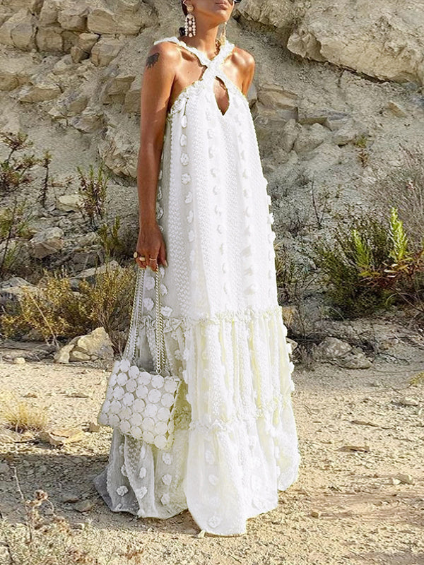 Sleeveless Ruffle Maxi Dress