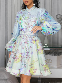 Printed Belted Dress