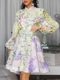 Printed Belted Dress