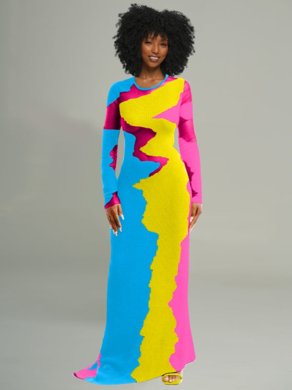 Colorblock Maxi Dress