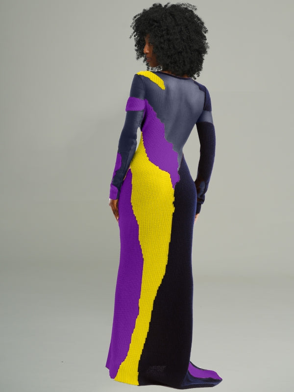 Colorblock Maxi Dress