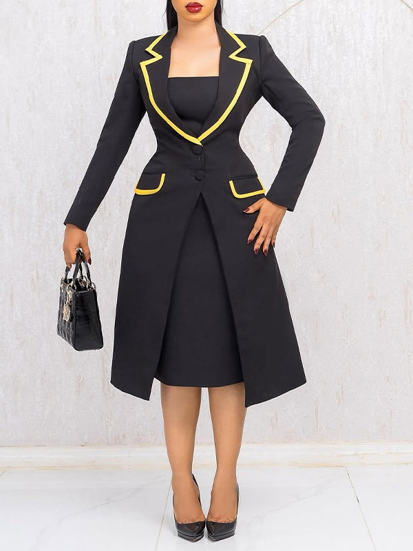 Long Blazer & Sleeveless Dress Set