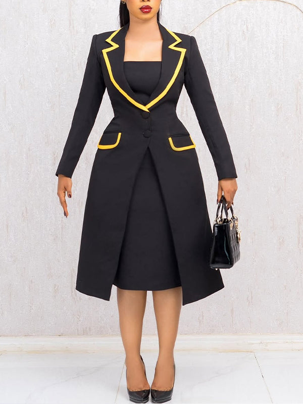 Long Blazer & Sleeveless Dress Set