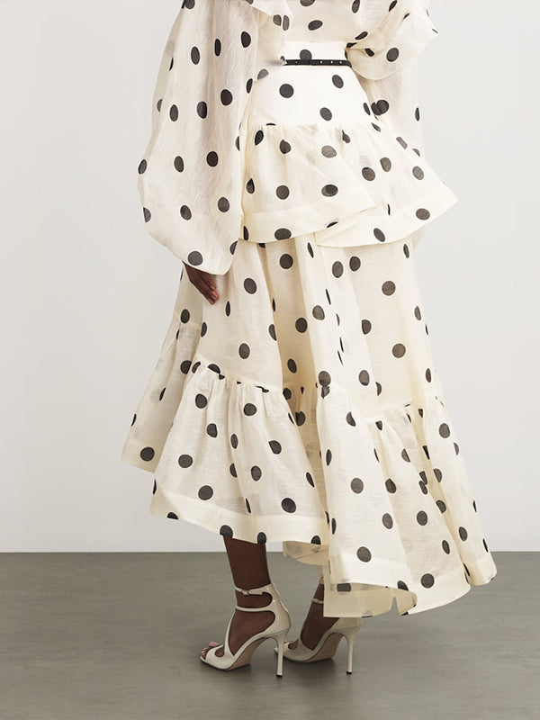 Dot Ruffle Skirt