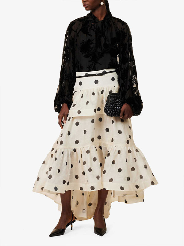 Dot Ruffle Skirt