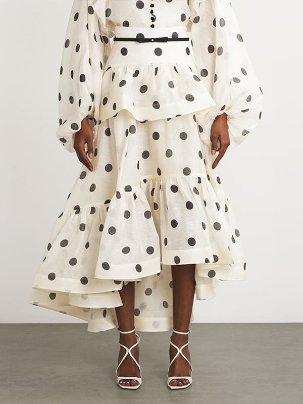 Dot Ruffle Skirt