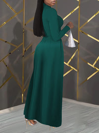 Solid V-Neck Maxi Dress