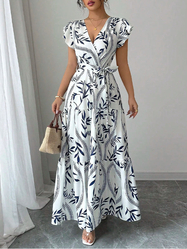 Printed Tied Dress