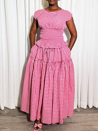 Vichy Plaid Top & Skirt Set