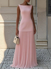 Sleeveless Tunic Top & Pleated Skirt