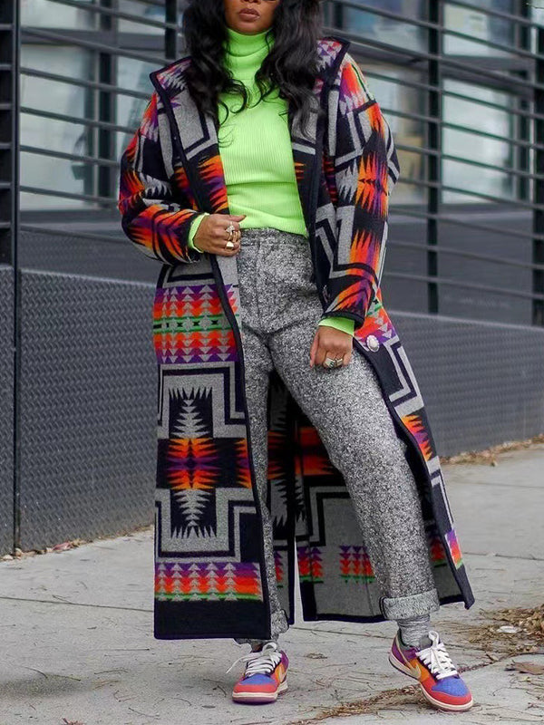 Printed Hooded Duster