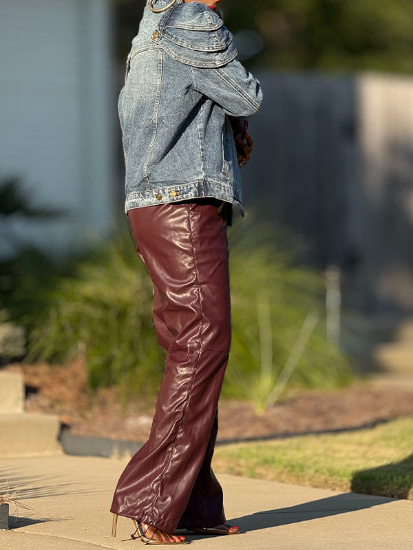 Button-Front Denim Jacket