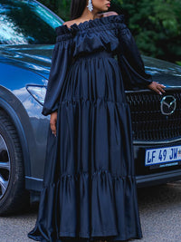 Off-Shoulder Ruffle Maxi Dress