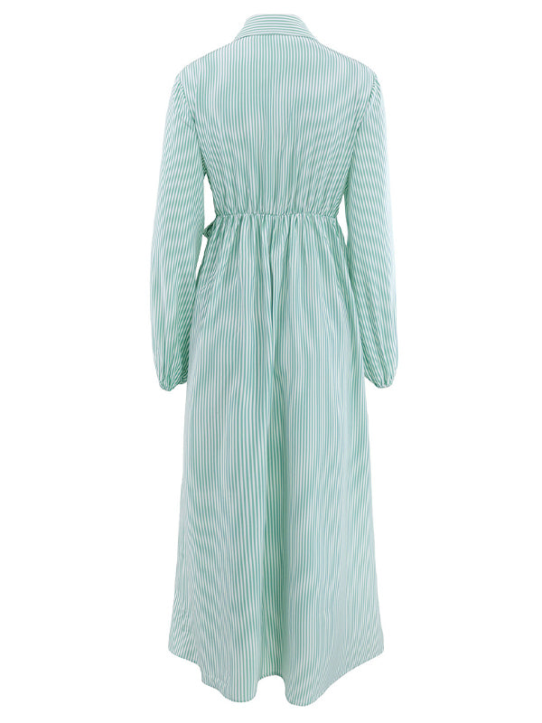Stripe Tied Shirt Dress