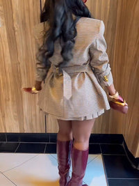 Beautiedoll Plaid Blazer & Skirt Set